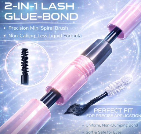 Strong Hold Eyelash Cluster Glue with Seal | Waterproof 48H Wear Professional Lash Adhesive