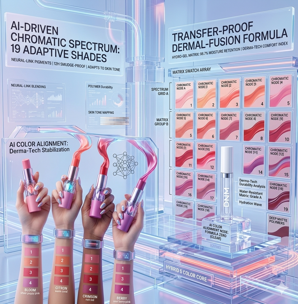 Velvet Matte Liquid Lip Tint - 18 Vibrant Shades of Longwear Lip Glaze - High-Pigment Waterproof Lipstick with Soft Focus Finish