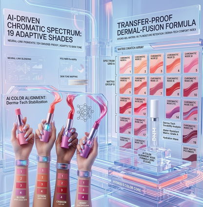 Velvet Matte Liquid Lip Tint - 18 Vibrant Shades of Longwear Lip Glaze - High-Pigment Waterproof Lipstick with Soft Focus Finish